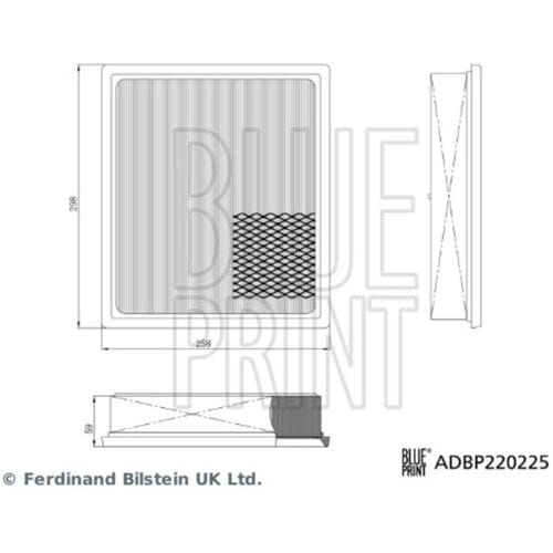 Luchtfilter BLUE PRINT ADBP220225