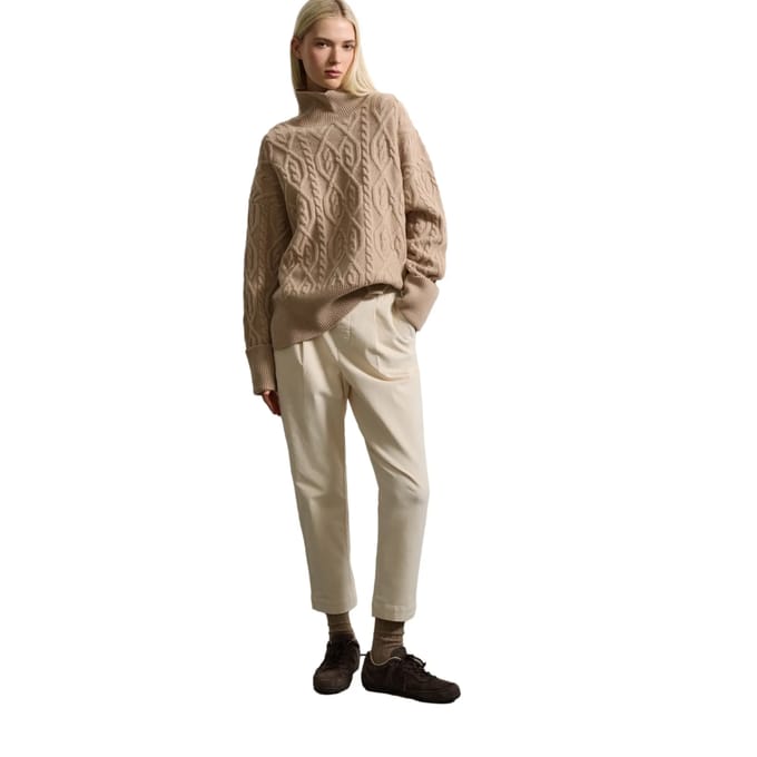Vrouwelijke stretch katoenen flared broek Stefanel