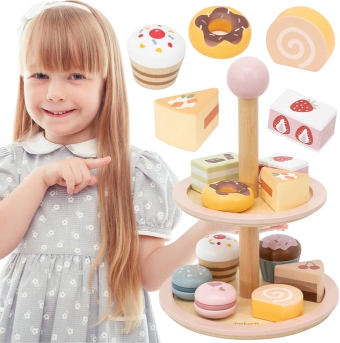 Viga Houten Taartplateau Met Accessoires - UNI