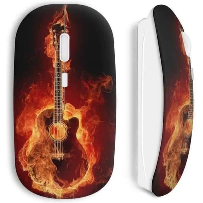 Souris sans fil Guitare en feu