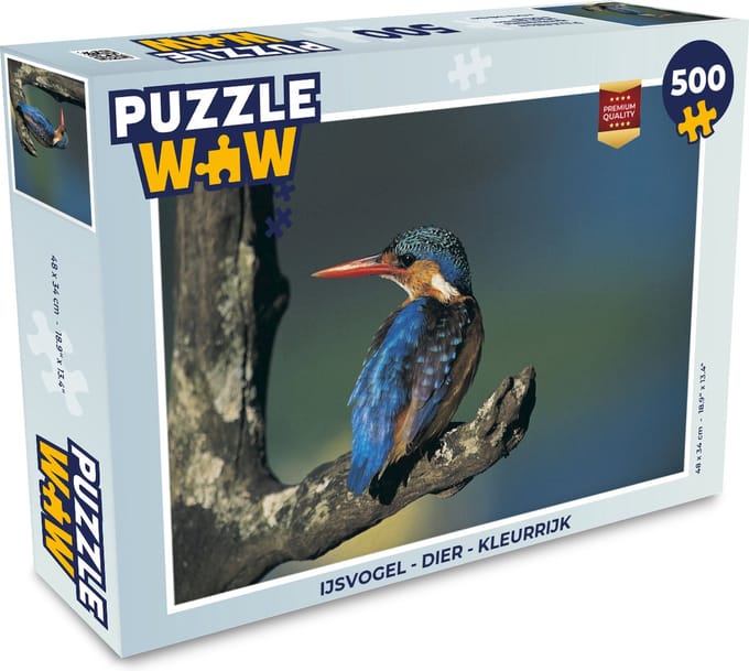 Puzzel IJsvogel - Dier - Kleurrijk - Legpuzzel - Puzzel 500 stukjes