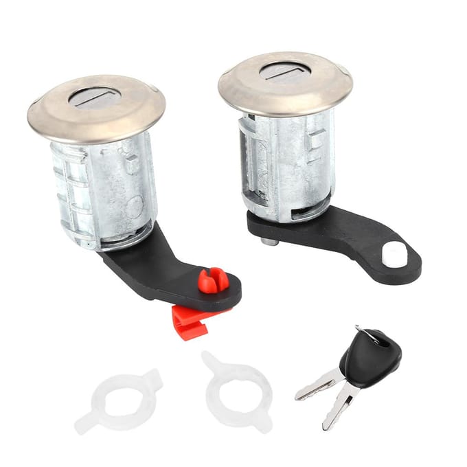 Cylindre de serrure de porte gauche droite avec 2 clés 7701470944 pour Renault Master 1998-2016 white