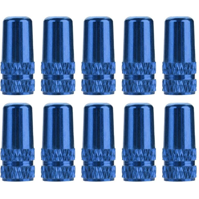 10 stuks Fiets Fiets Aluminiumlegering Band Frans Ventiel Beschermende Ventieldop(Blauw)