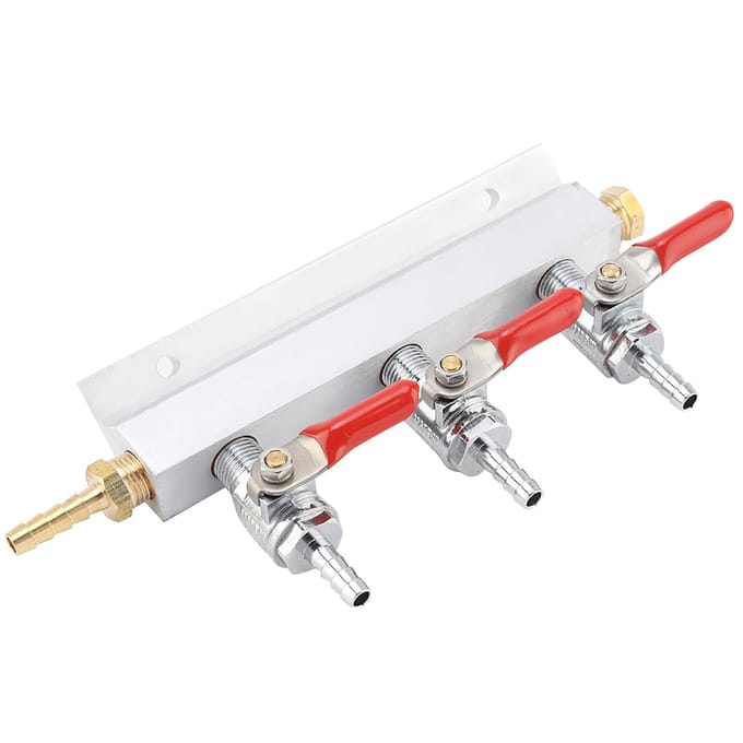 3-weg CO2 Gas Distributie Manifold Bier Tappen Vat Dispenser white