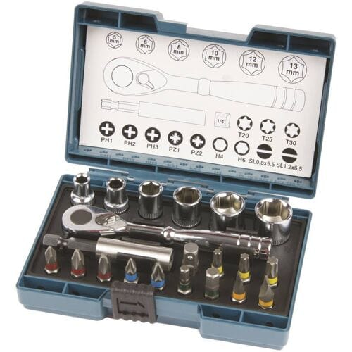 Makita screwdriver bit and ratchet set - 21 pieces