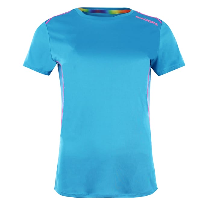 Diadora Run Dames Blauw T-Shirt