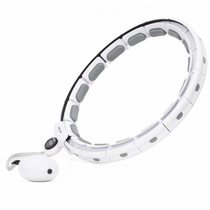Actiget®Hoelahoep - Met Teller - Hoepel - Fitness - Verstelbaar - Cardiotraining - Massage - Wit