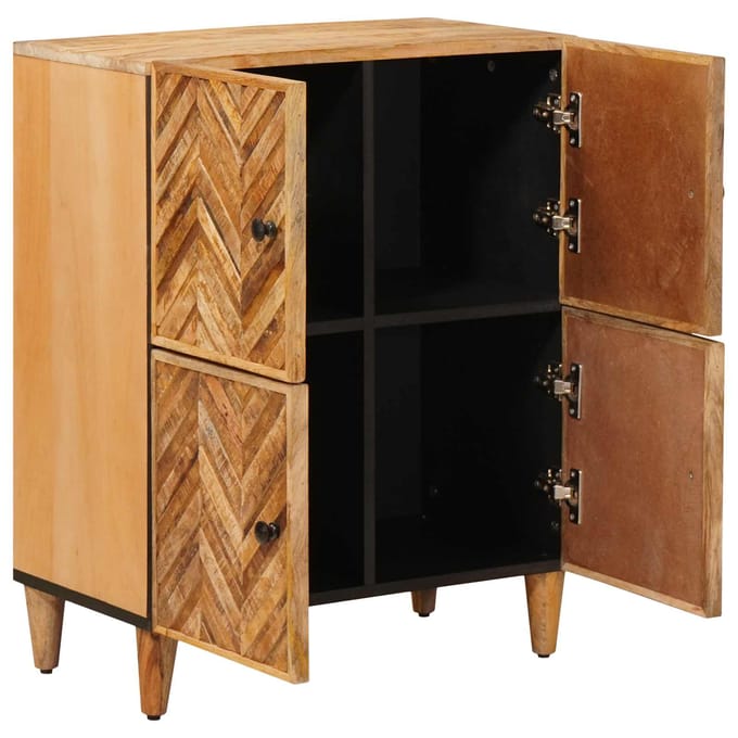 vidaXL - Opbergkasten - Bruin - 60 - x - 33,5 - x - 75 - cm - Massief - Mango - Hout