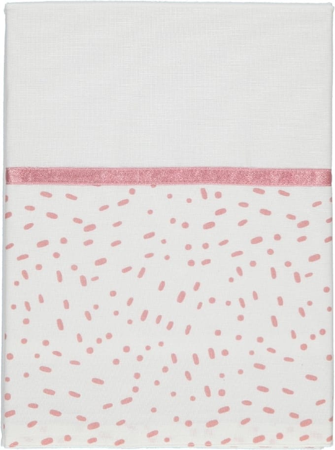 Briljant Baby Ledikant Laken Minimal Dots - 100x150 cm - Roze