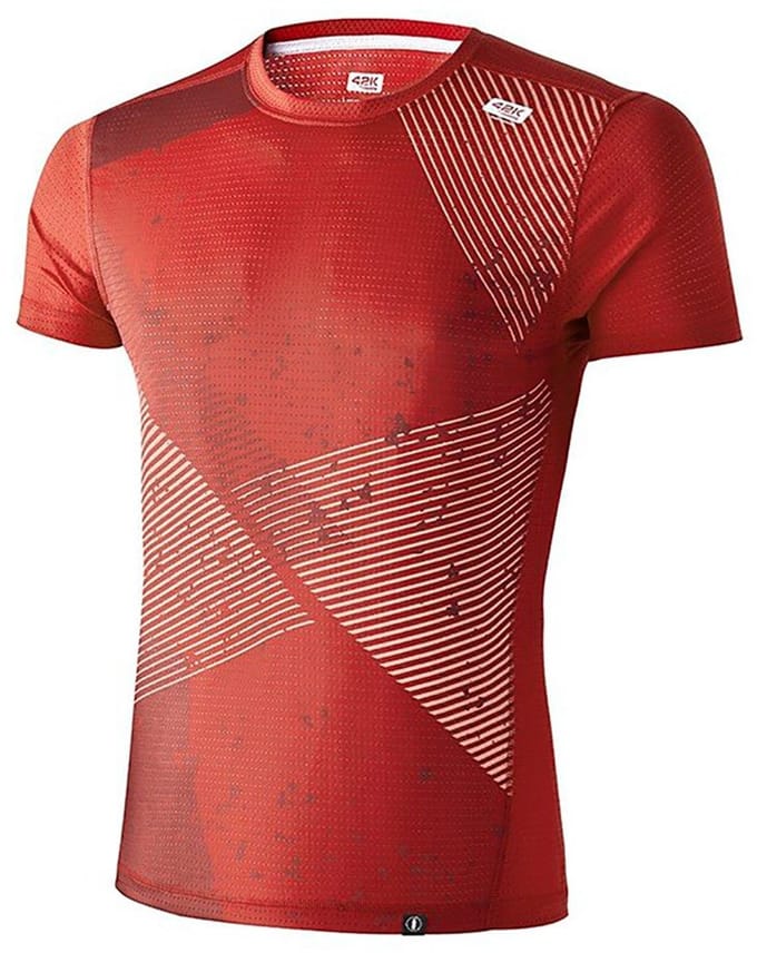 42k Running Elements Recycled T-shirt Met Korte Mouwen Rood S Man
