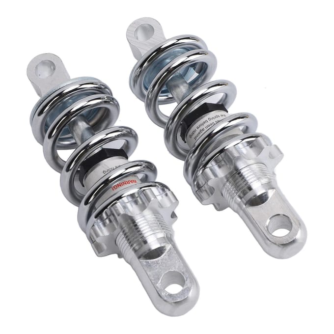 2 STUKS 125mm Achterschokdemper Instelbare Demping Hoge Hardheid Veringdemper voor Elektrische Fiets gray