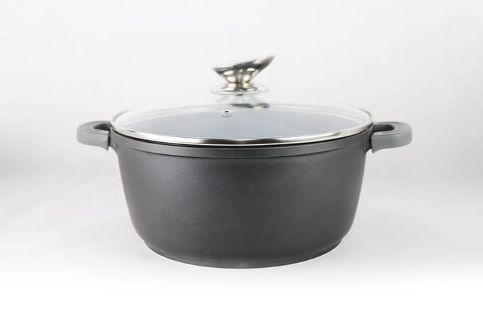 Cheffinger Braadpan met Deksel - 24cm - Zwart