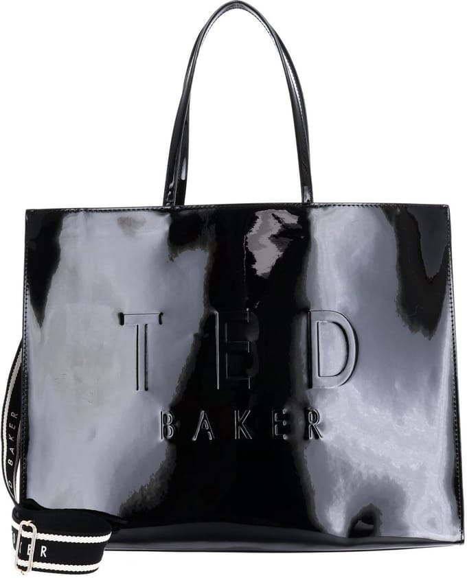 Ted Baker shopper schoudertas Iconna Webbing Extra Large Icon Bag Black zwart