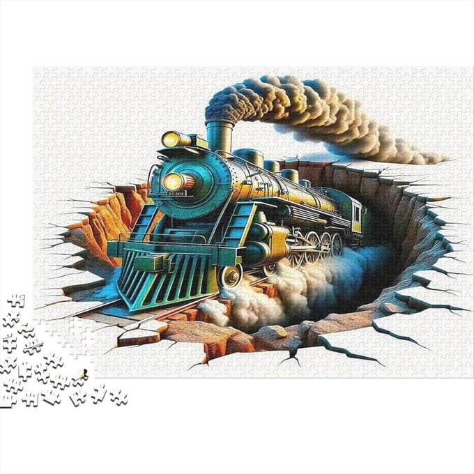 Papieren Puzzel - Legpuzzel Volwassenen - Ontspanning Thuis - 1000 Stukjes - 52 x 38 cm - Multicolor