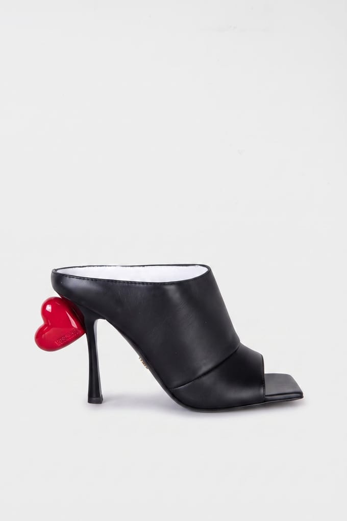 Moschino Goatskin Mules Black Taglia: 37 | Tacchi Alti Outlet | Donna | Nero