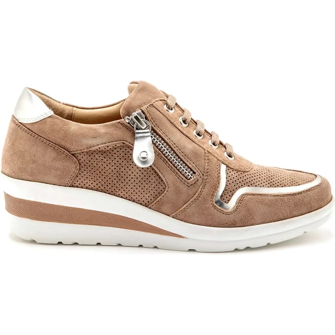 Leren enkeltrainers voor dames Pédiconfort