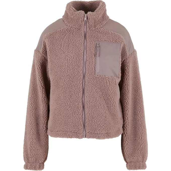 Urban Classics - Sherpa Mix Jacket - XL - Roze