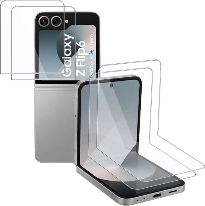 2x Geschikt voor Samsung Galaxy Z Flip 6 / Flip 7 FE - Screenprotector - Beschermglas Folie