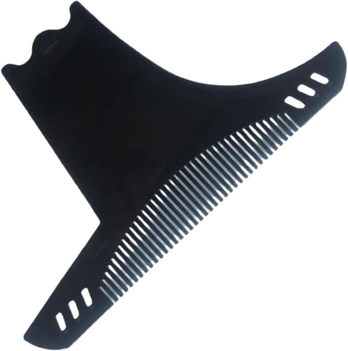 Baard Sjabloon - Gezichtsbeharing Tool - Precisie Scheren - Flexibele Stijl Opties - 17.5 x 10.2 cm - Transparant