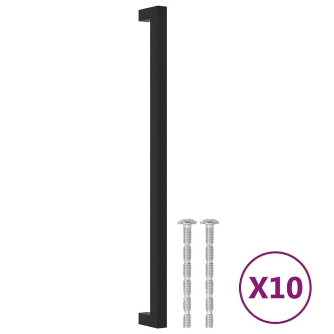 vidaXL - Handvatten - 10 - st - 320 - mm - roestvrij - staal - zwart