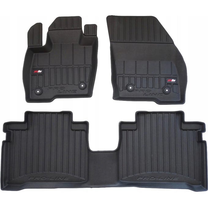 Frogum - 3D Pro-Line - Automatten Set - Geschikt voor FORD S-Max Mk2 2015-2023 - Hoge Rand 6cm - TPE Rubber