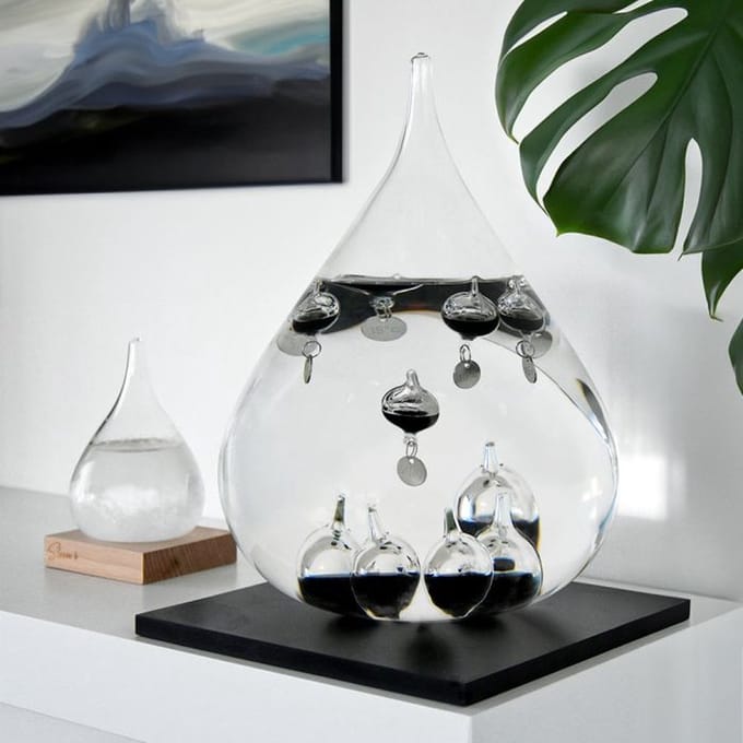 MikaMax Galileo Thermometer - Uniek Design - Temperatuurmeter - Barometer - Wetenschap - Bureau Decoratie