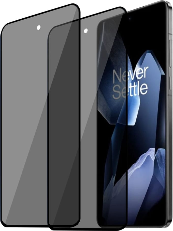 2x Geschikt voor OnePlus 13 - Privacy Screenprotector - Beschermglas - Privé GuardCover