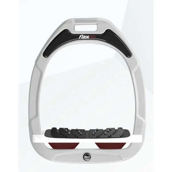 Ultra Grip Verstelbare stijgbeugels Wit/Wit/Bordeaux Flex-On Green Composite
