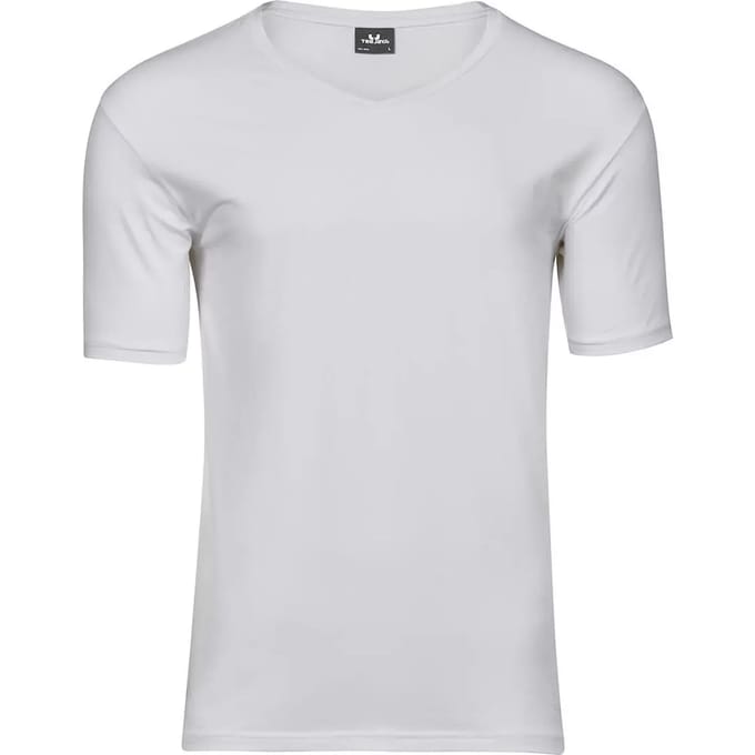 Tee Jays - Stretch V-Hals T-shirt - White maat 3XL