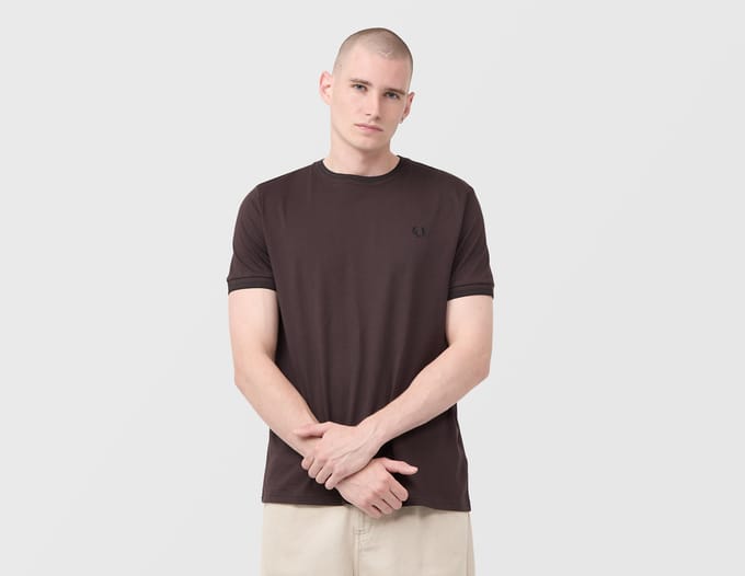 T-shirt met dubbel contrasterend biesje Fred Perry