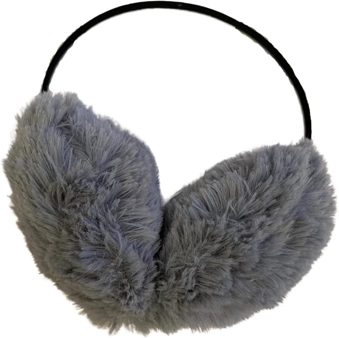 Kwalitatieve Dames Plush Oorwarmers - One Size - Grijs