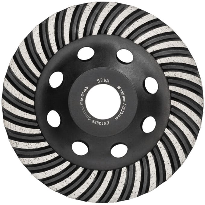 STIER diamantslijppan 125 x 22,23 mm Turbo