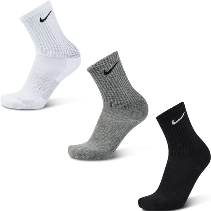 Nike Everyday Cushioned Crew 3 Pack Sokken Unisex - Wit - Maat 38 - 42