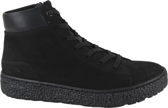 Hartjes Nub Mid Sneaker Sneakers - Suède - Dames - Zwart - Maat 42