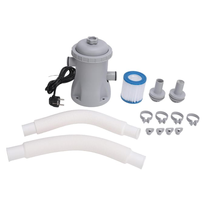 Elektrische Zwembadfilterpomp voor Bovengrondse Zwembaden 330 Gallon Cartridge Zwembadfilters Pomp white