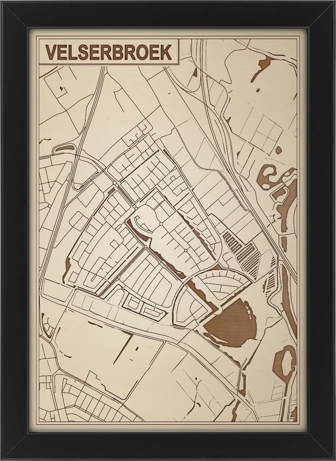 Decoratief Beeld - Houten Van Velserbroek - Hout - Bekroned - Bruin - 21 X 30 Cm