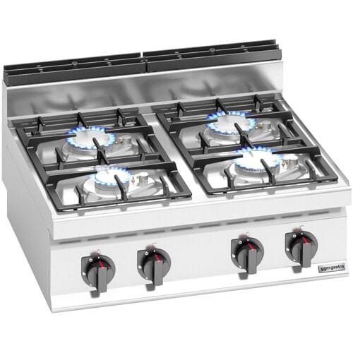 GGM Gastro Gasherd - 21,5 kW - 4 Brenner Zilver