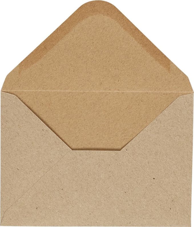 Envelop, afmeting envelop 11,5x16 cm, 110 gr, naturel, 10stuk/ 1 doos