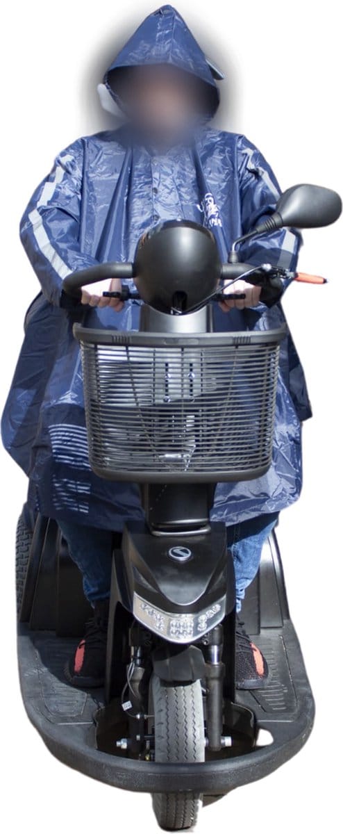 C-Line Poncho Scootmobiel - Blauw - Reflecterend