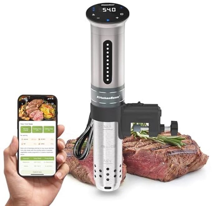 Sous Vide Koker met Wifi en Touch Display - 1100W Circulatie Temperatuur 40°C - 90°C