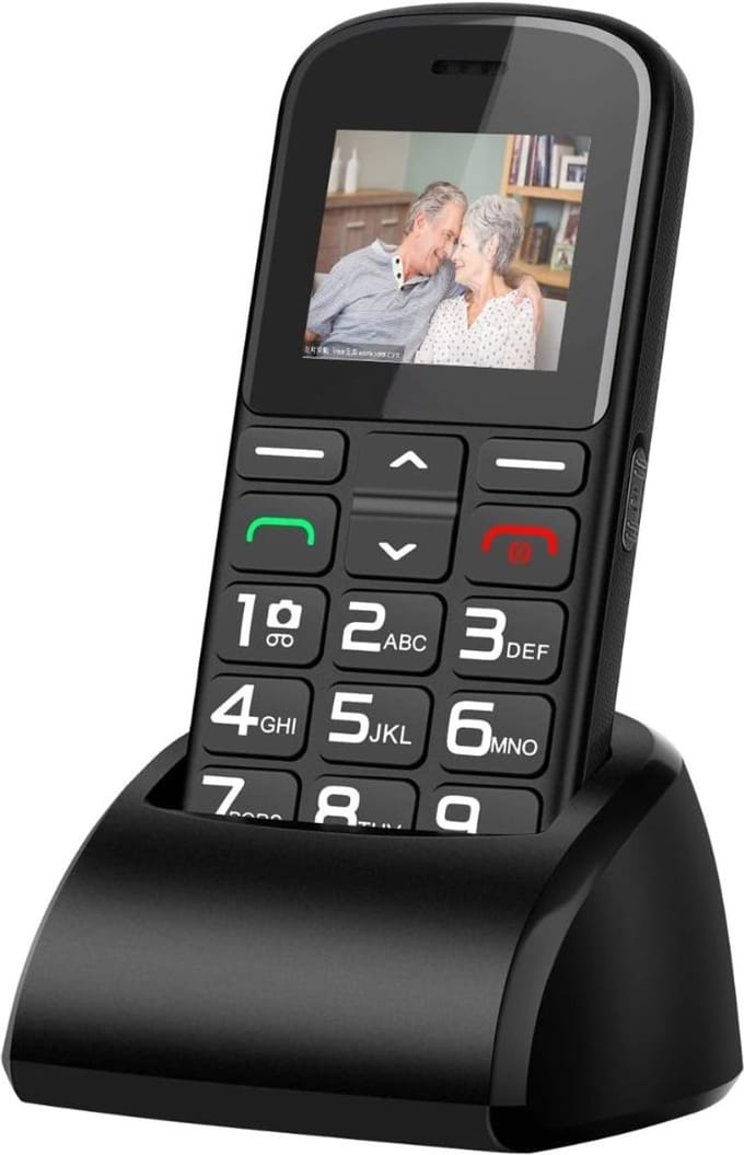 VELTRR® Senioren Mobiele Telefoon 4g - Senioren GSM - Zwart