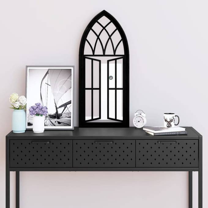 vidaXL - Spiegel - 70x30 - cm - ijzer - zwart