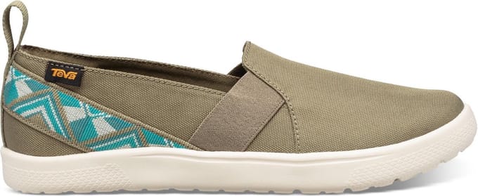 Teva Instappers - Maat 38 - Vrouwen - olijfgroen/beige