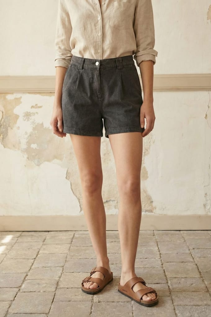 Hoge Taille Wijde Pantalon Shorts