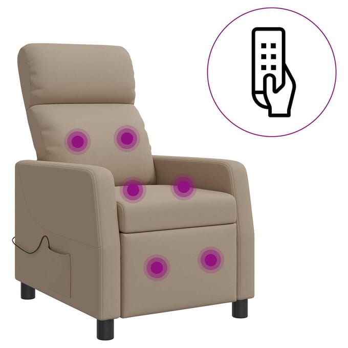 vidaXL - Massage - Relaxstoel - Cappuccino - Kunstleer