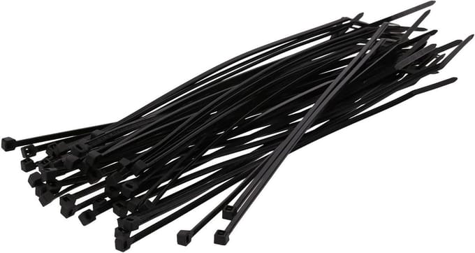 Kalitec kabelbinders 200x3,6 zwart, set van 100 stuks
