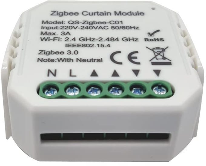 Slimme Schakelaar Module - Wifi Gordijn Controller - Huis Automatisering - Aanraakgevoelig Glas - 1 Stuk - Wit