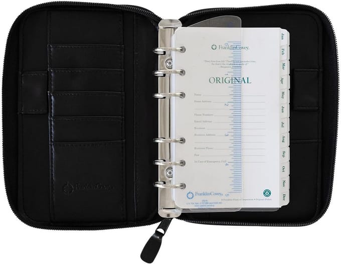 Ringgebonden Planningsysteem met Ongedateerde Agenda en Ritssluiting Organizer