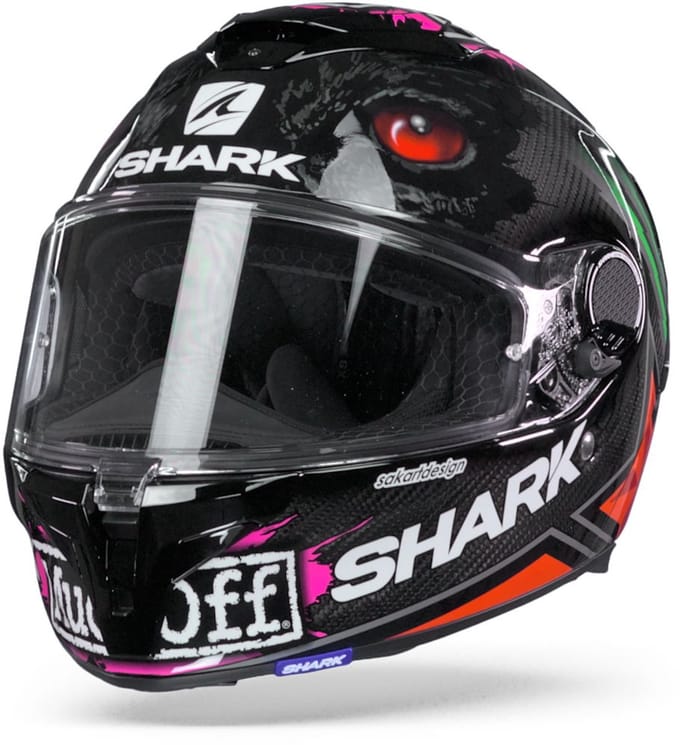 Shark Spartan GT Carbon Redding Carbon Rood Groen Integraalhelm - Maat XL - Helm