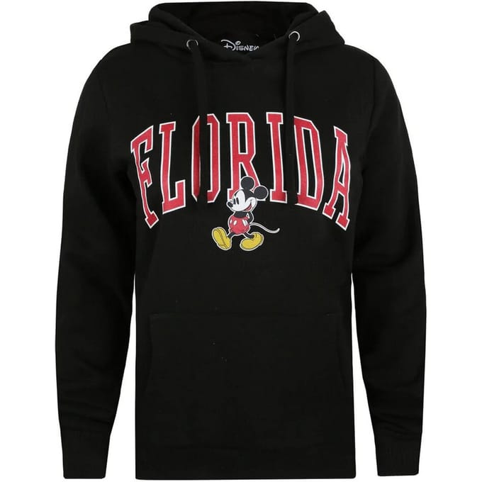 Disney Dames/dames Florida Mickey Mouse Varsity Hoodie (Zwart)
